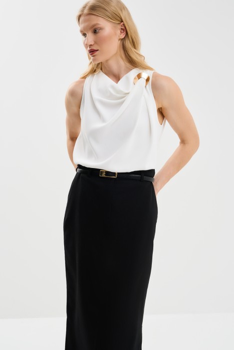 блузка с драпировкой 755240003 фотография