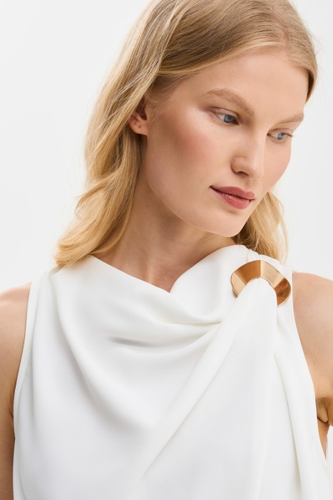 блузка с драпировкой из россии вид сбоку