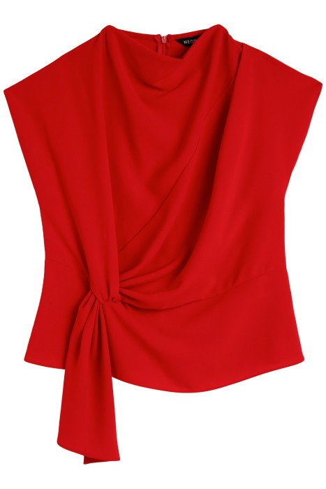 блузка с драпировкой из россии вид сбоку
