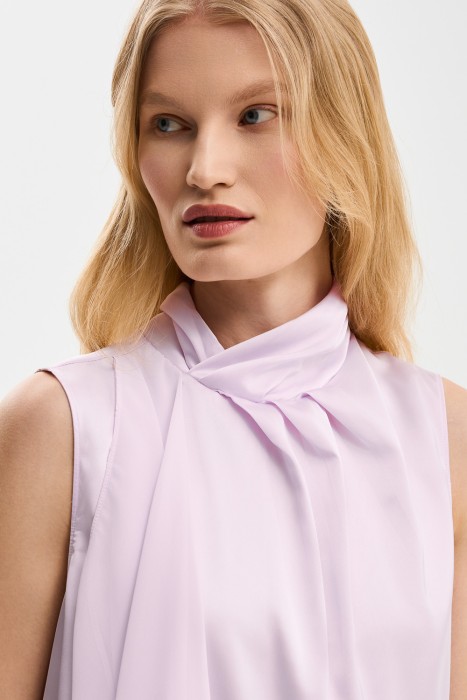 блузка с драпировкой из россии вид сбоку