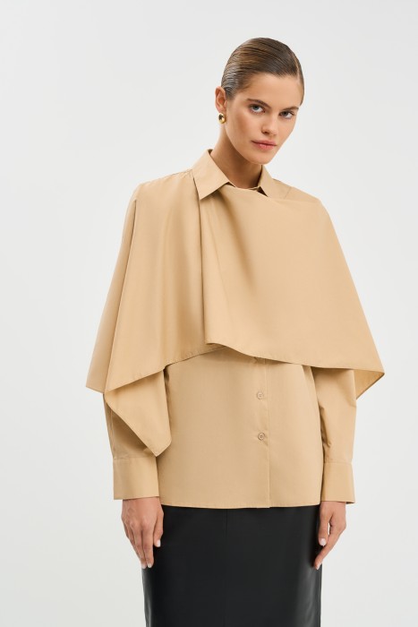 блузка с драпировкой из россии вид сбоку