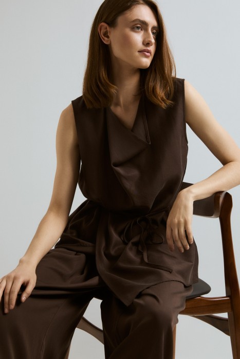 блузка с драпировкой 815898003 фотография