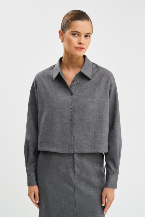 блузка с фактурным рисунком по цене 1480 руб вид справа