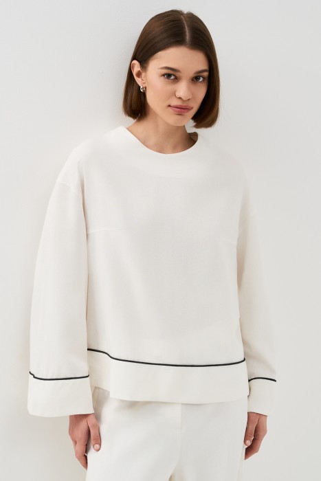 блузка с контрастным кантом 768759003 фотография