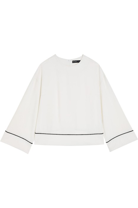 блузка с контрастным кантом из россии вид сбоку