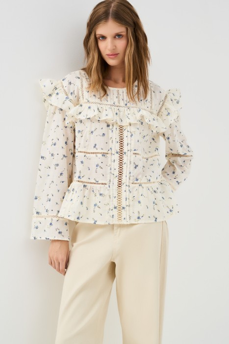 блузка с оборками от бренда снежная королева вид слева