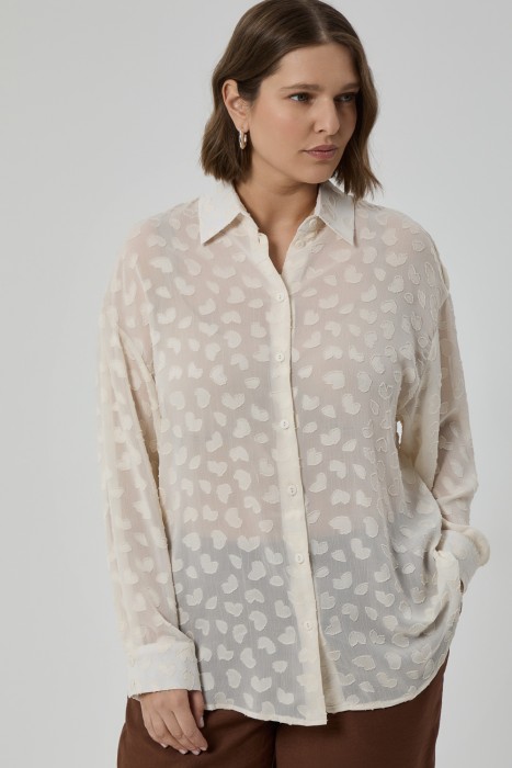 блузка с отделкой от бренда снежная королева вид слева