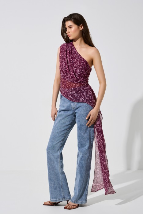 блузка с открытым плечом 755287003 фотография