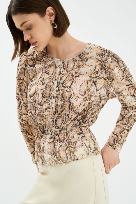 блузка с принтом по цене 1480 руб вид справа