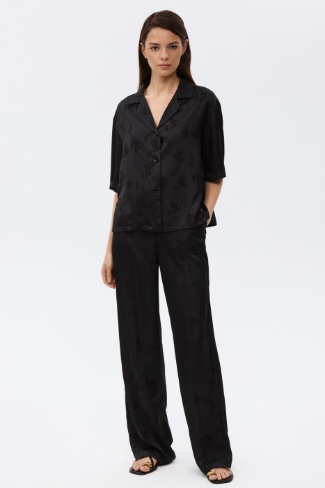 блузка с принтом от бренда снежная королева вид слева