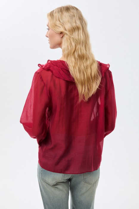 блузка с рюшами по цене 2030 руб вид справа