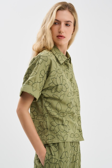 блузка с вышивкой по цене 1580 руб вид справа