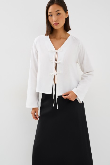 блузка с завязками 769901003 фотография