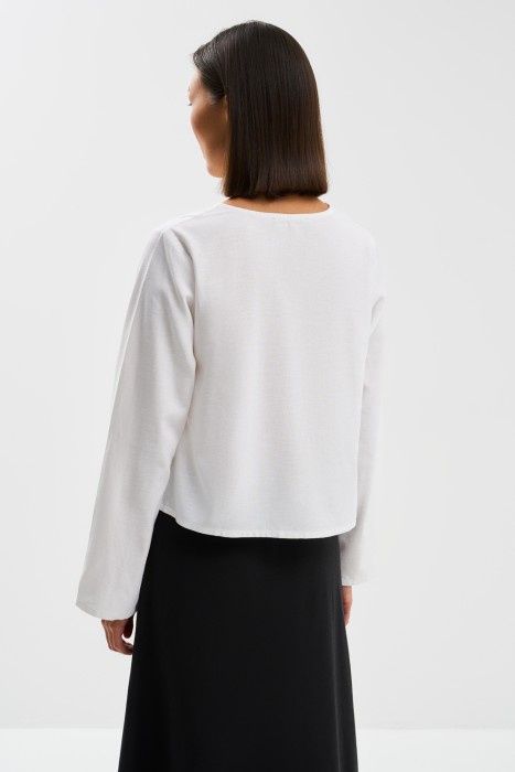 блузка с завязками по цене 1620 руб вид справа