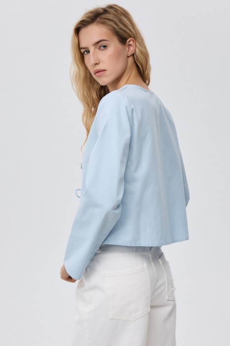 блузка с завязками по цене 2680 руб вид справа