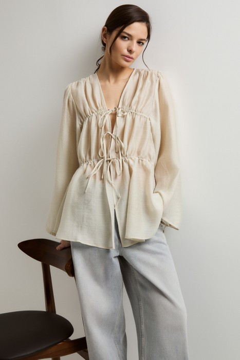 блузка с завязками 816359003 фотография