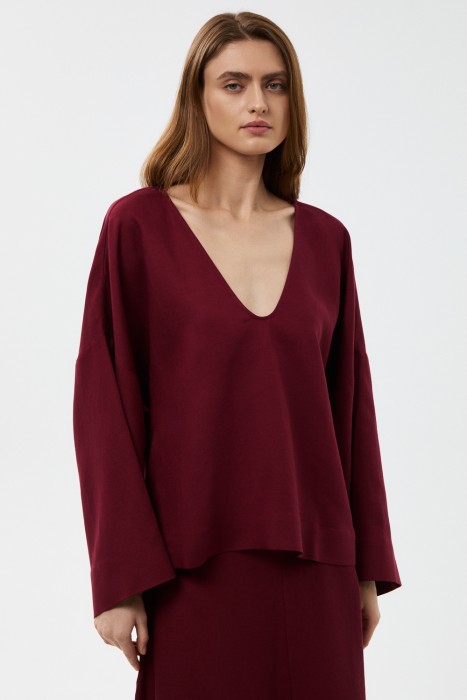 блузка свободного силуэта 814082003 фотография