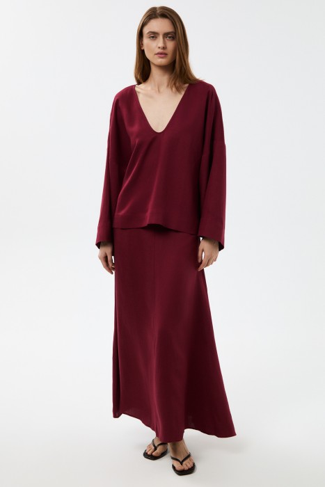 блузка свободного силуэта от бренда снежная королева вид слева