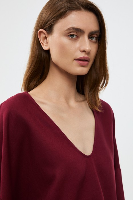 блузка свободного силуэта из россии вид сбоку