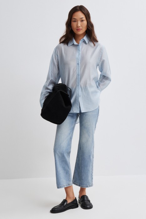 блузка в полоску от бренда снежная королева вид слева