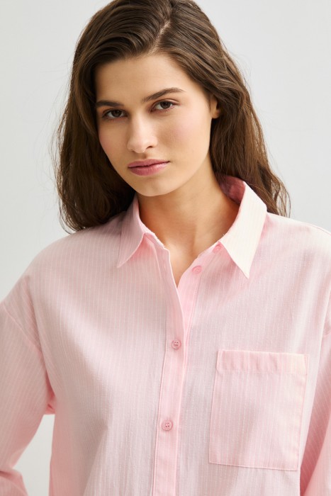 блузка в полоску от бренда снежная королева вид слева