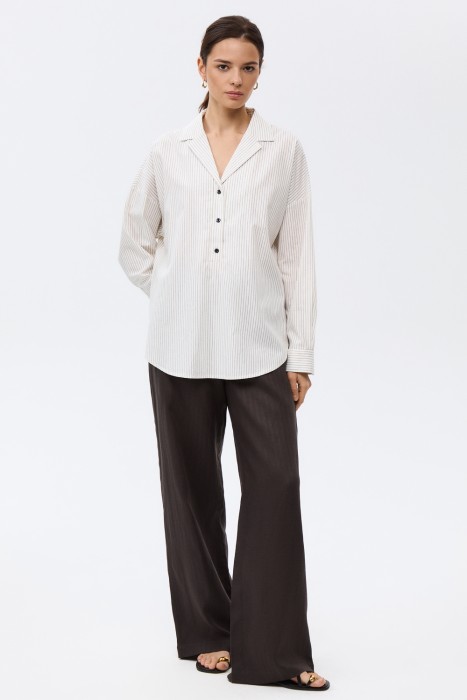 блузка в полоску от бренда снежная королева вид слева