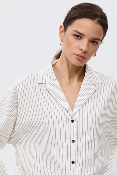 блузка в полоску из россии вид сбоку