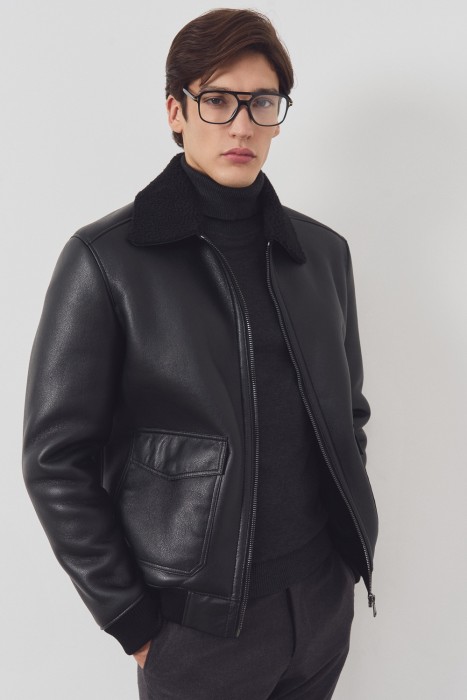 бомбер из искусственной кожи 797214003 фотография