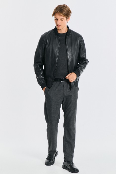 бомбер из натуральной кожи 745259003 фотография