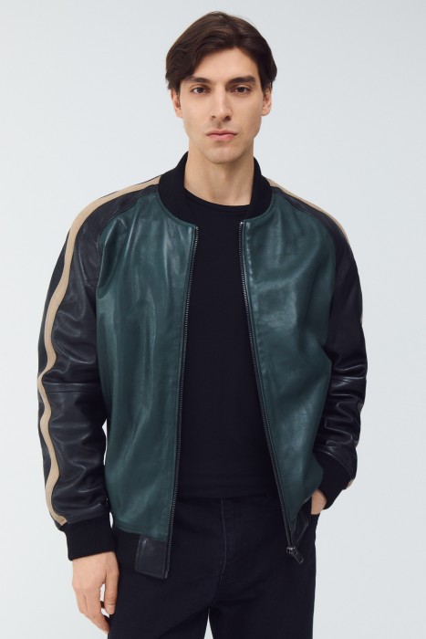 бомбер из натуральной кожи 800668003 фотография