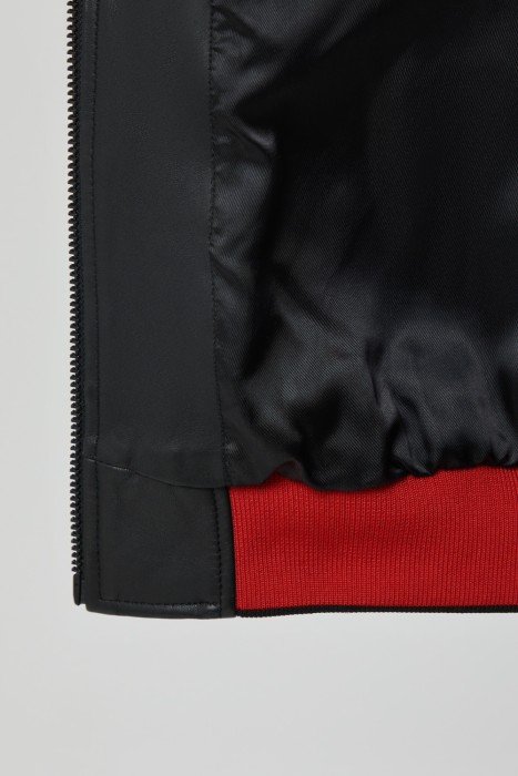 бомбер из натуральной кожи из россии вид сбоку