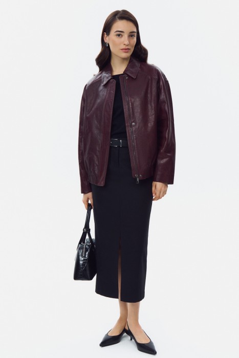 бомбер из натуральной кожи 779417003 фотография