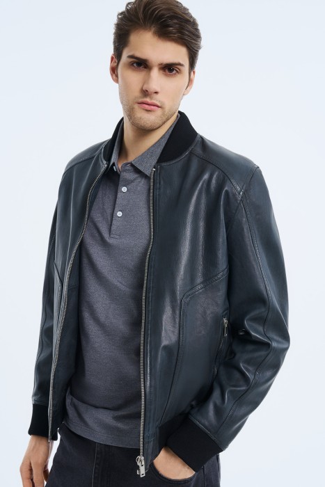 бомбер из натуральной кожи 745523003 фотография