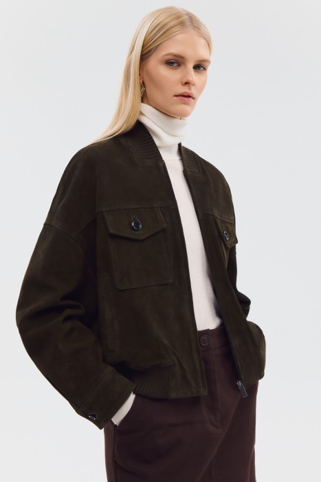 бомбер из натуральной кожи 804503003 фотография