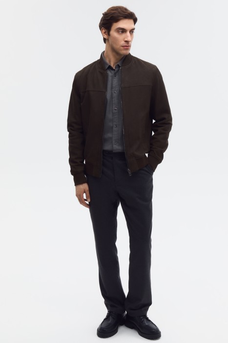 бомбер из натуральной кожи 801479003 фотография