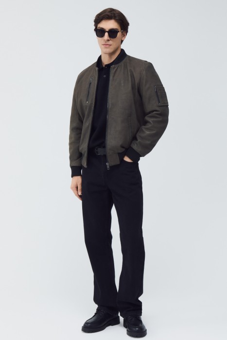 бомбер из натуральной кожи 800686003 фотография
