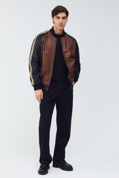 бомбер из натуральной кожи 800687003 фотография