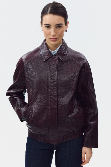 бомбер из натуральной кожи 819380003 фотография