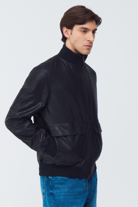 бомбер из натуральной кожи 801985003 фотография