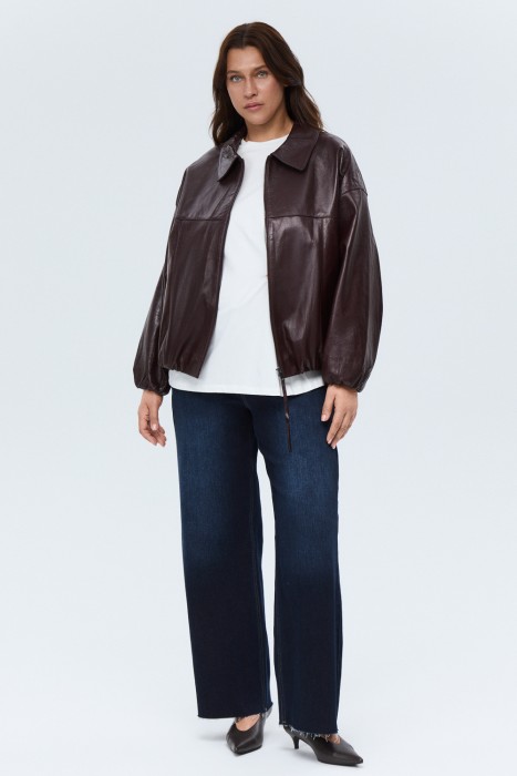 бомбер из натуральной кожи 826601003 фотография