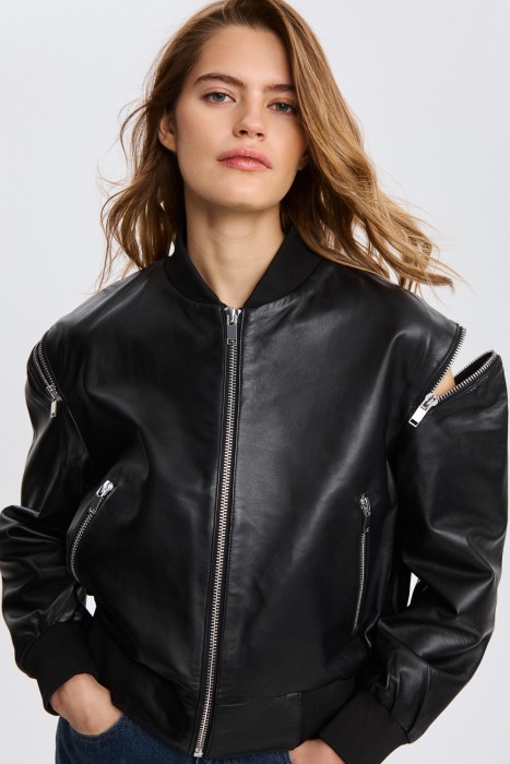 бомбер из натуральной кожи 827066003 фотография