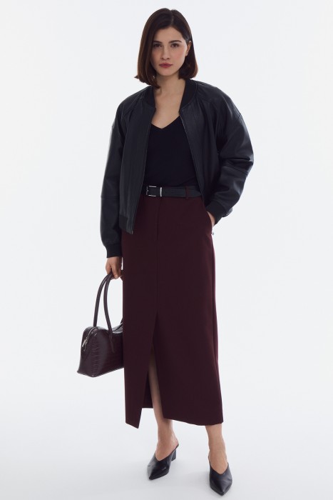 бомбер из натуральной кожи 801227003 фотография