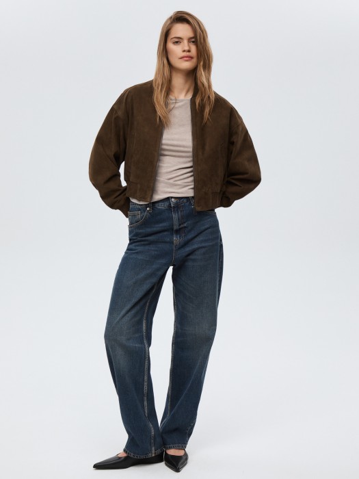 бомбер из натуральной замши 803082003 фотография