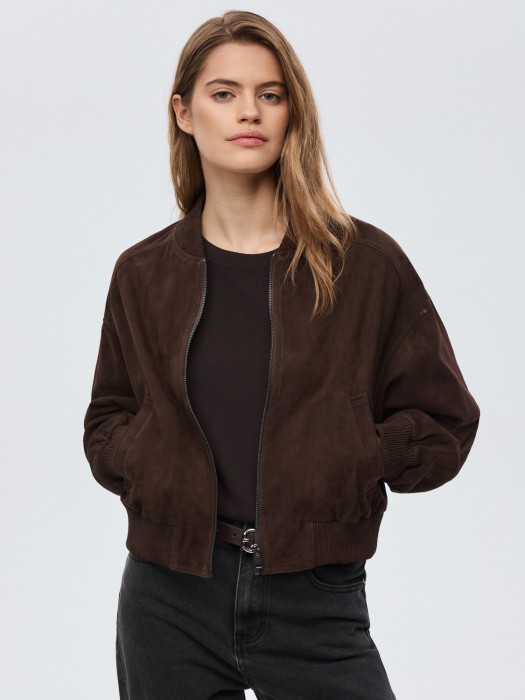 бомбер из натуральной замши 826789003 фотография