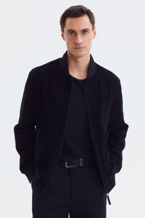 бомбер из натуральной замши 802399003 фотография