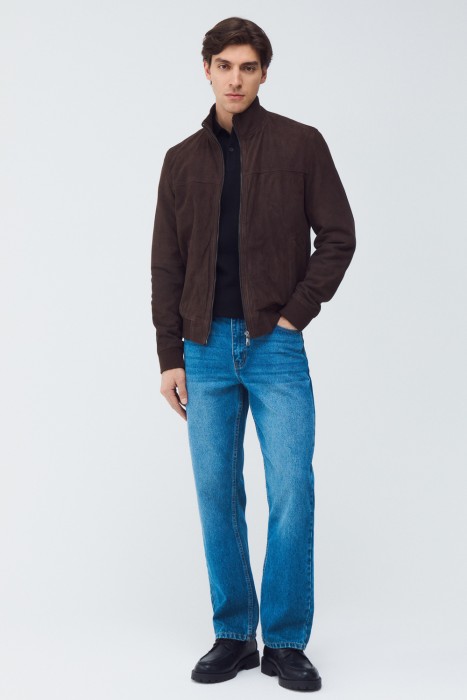 бомбер из натуральной замши 801973003 фотография