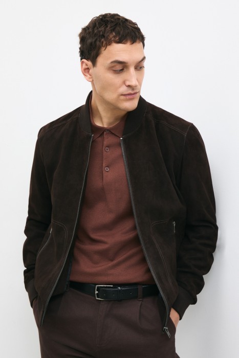 бомбер из натуральной замши 780249003 фотография