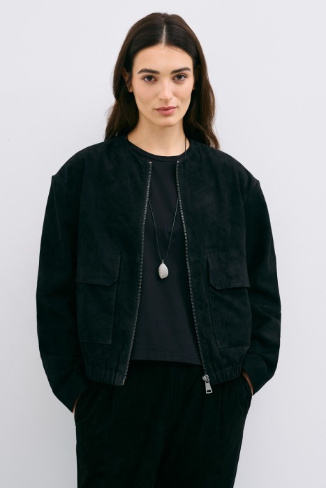 бомбер из натуральной замши 779584003 фотография