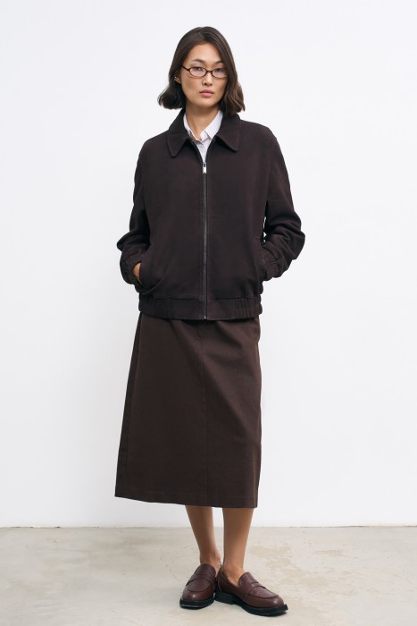 бомбер из натуральной замши 773550003 фотография