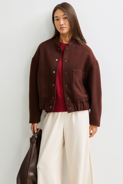 бомбер из пальтовой ткани 826741003 фотография